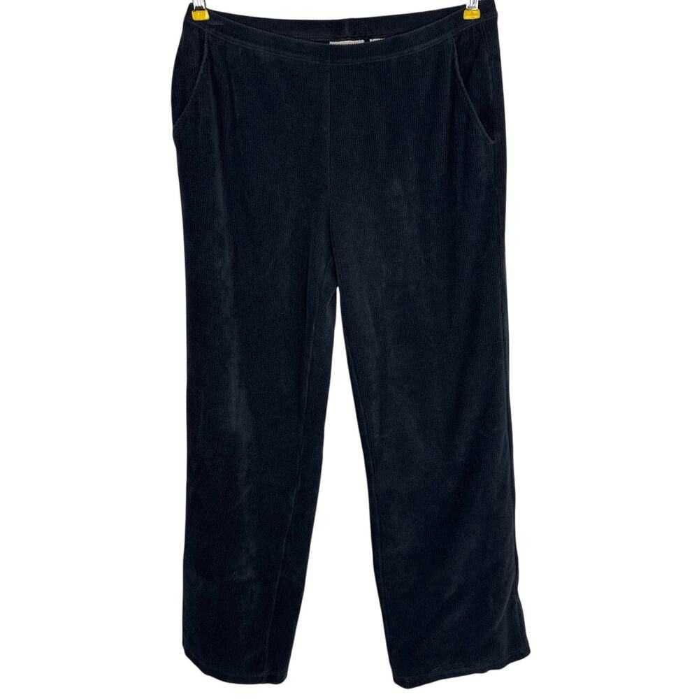 L.L. Bean Black Perfect Fit Knit Cords, Medium Petite